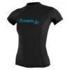 O'Neill Femmes Basic Skins S/S Rash Guard T-shirt Lycra -Dakine Boutique o neill womens basic skins s s rash guard rash guard 86